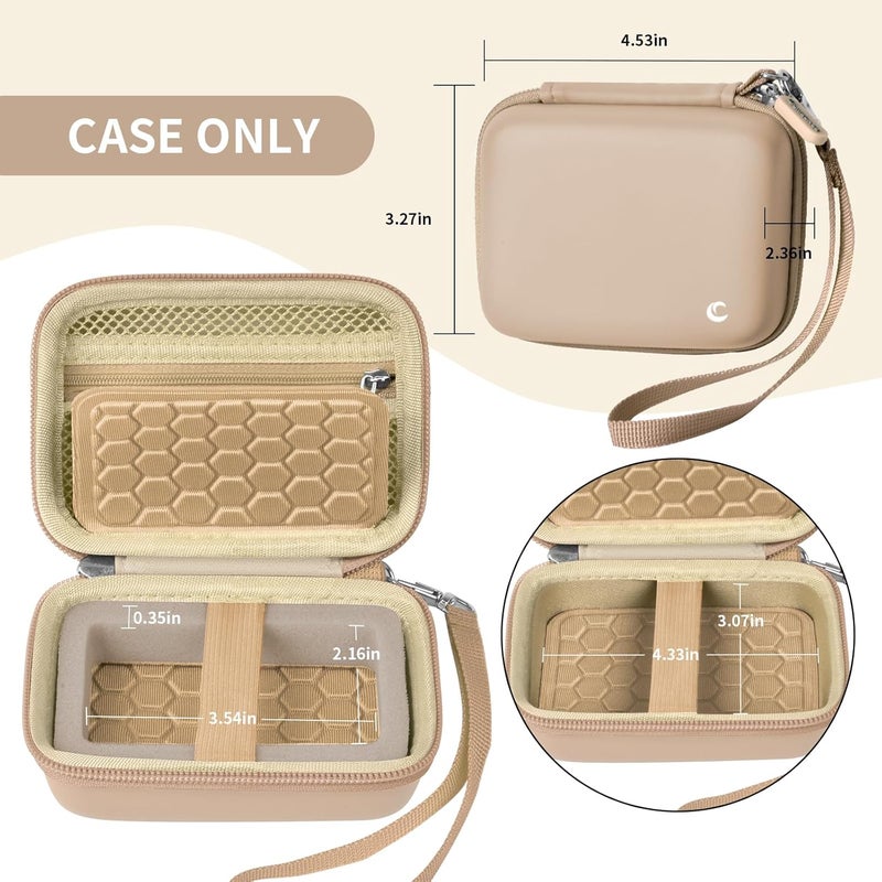Comecase Carrying & Protective Case for Digital Camera, AbergBest 21 Mega Pixels 2.7" LCD Rechargeable HD/Kodak Pixpro/Canon PowerShot ELPH 180/190 / Sony DSCW800 / DSCW830 Cameras for Travel - Beige - Image 5
